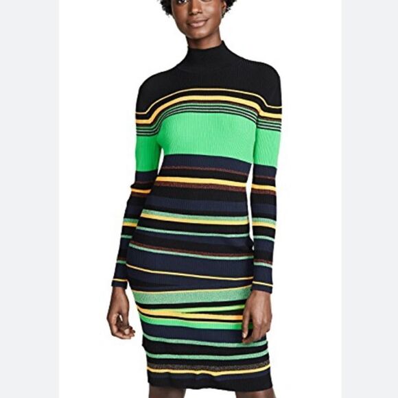 NWOT Diane Von Furstenberg  Rib Knit Body Con Dress - Picture 1 of 10